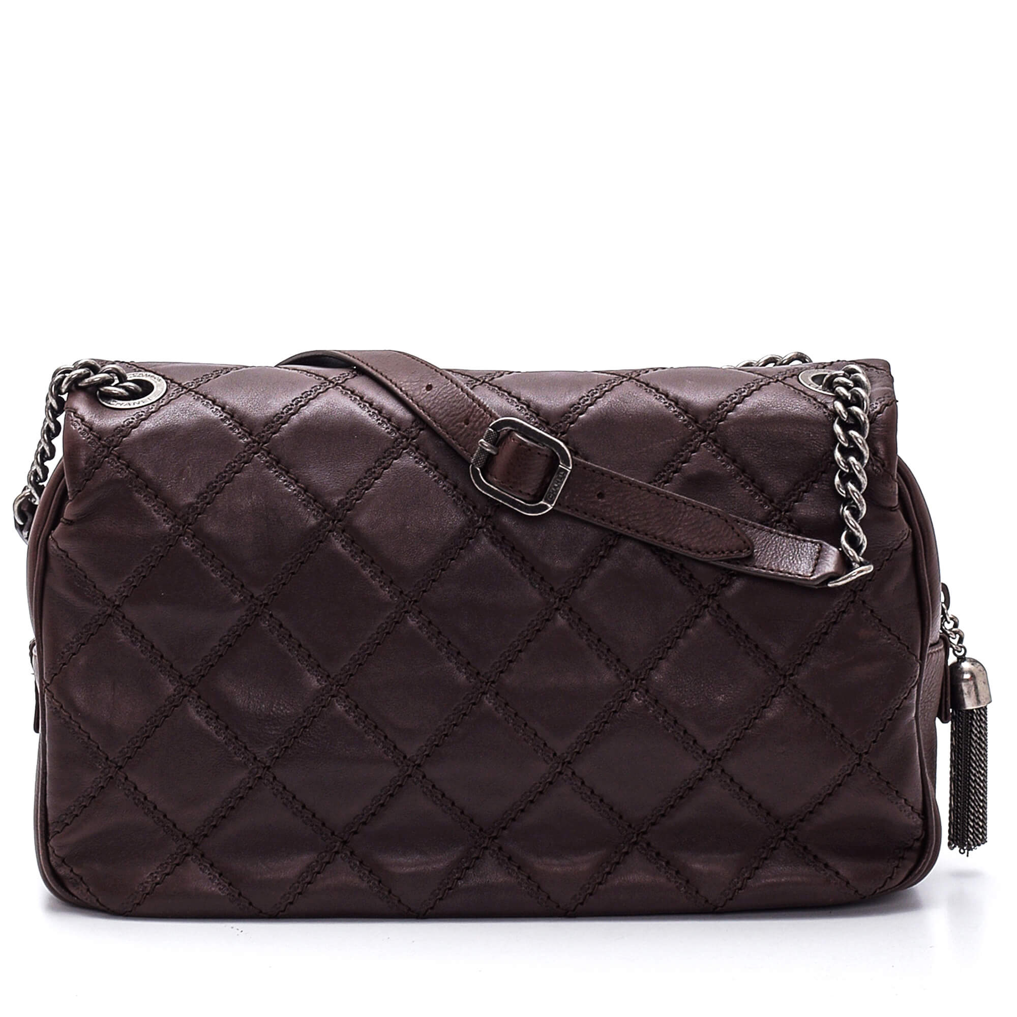 Chanel - Dark Brown Quilted Leather Cambon 31 Rue Flap Bag